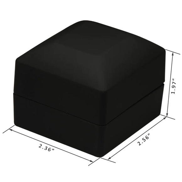 LED BLACK Proposal Ring Box for  Wedding, Engagement - Luxury Jewelry Gift Box - Picture 4 of 7